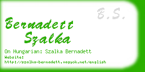 bernadett szalka business card